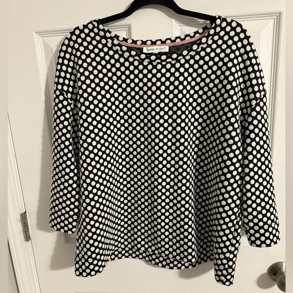 Rose & Olive Tops - Rose & Olive Black and White Polka Dot Top